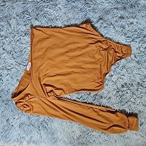 One shoulder Camel Body Suit